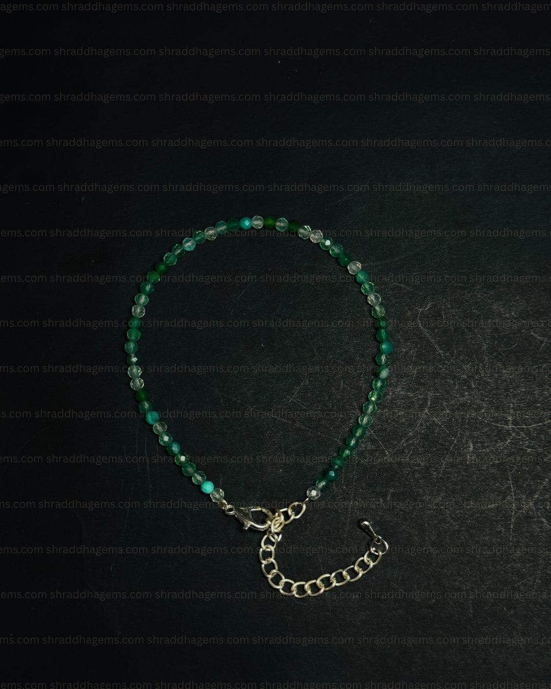 Natural Jade Anklet | Genuine Crystal for Good Luck & Prosperity