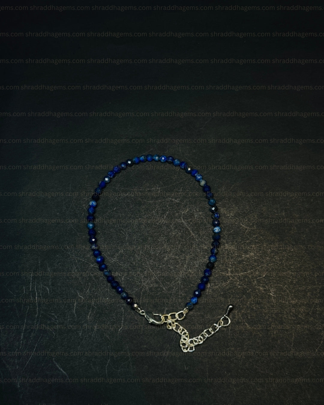 Natural Lapis Lazuli Anklet | Genuine Crystal for Wisdom & Truth