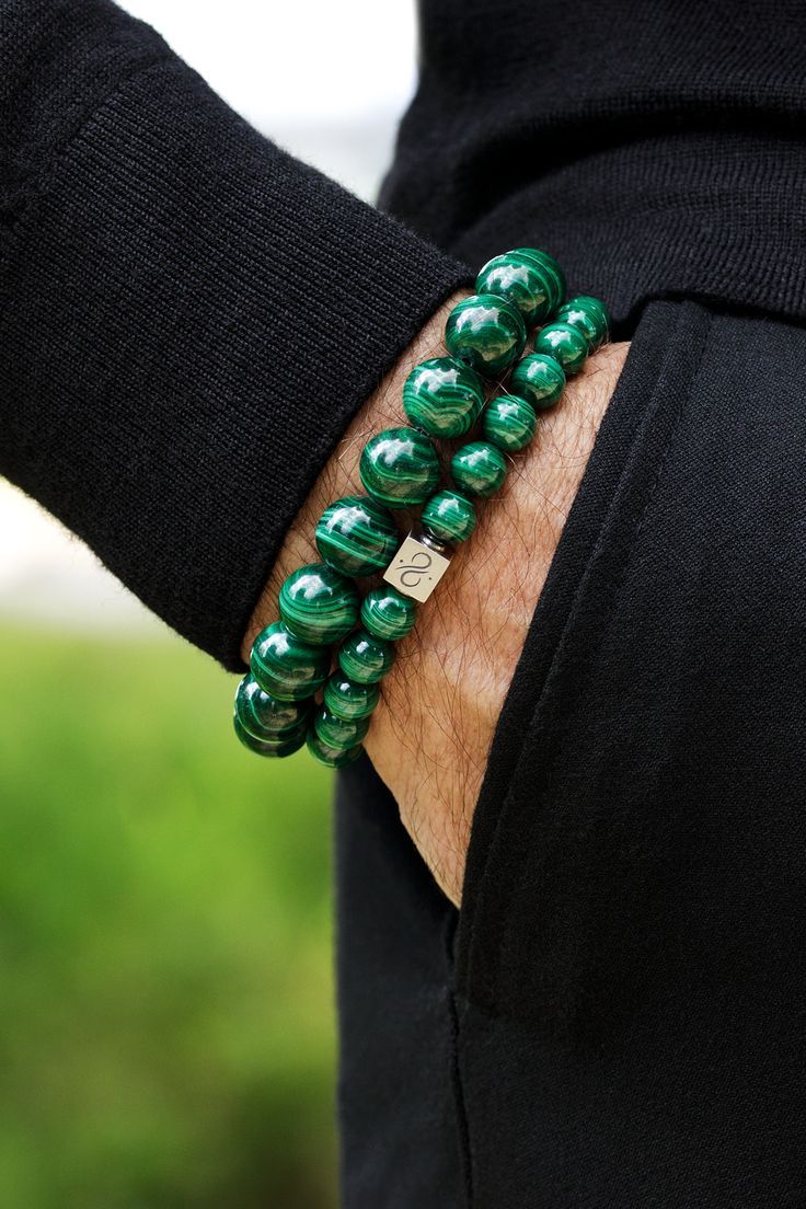 Green Stone Bracelet for men's Fashion & style