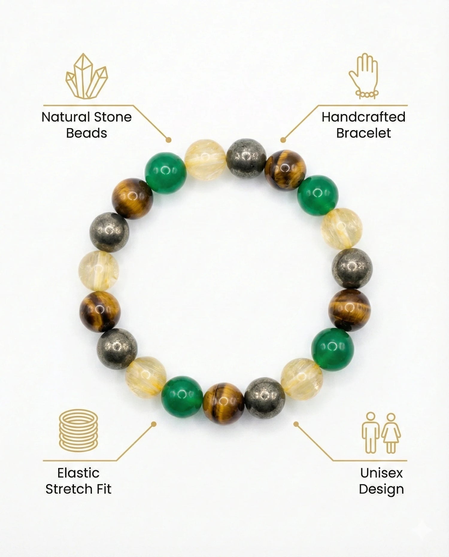 Crystal Combination Bracelets | Healing problem solvers