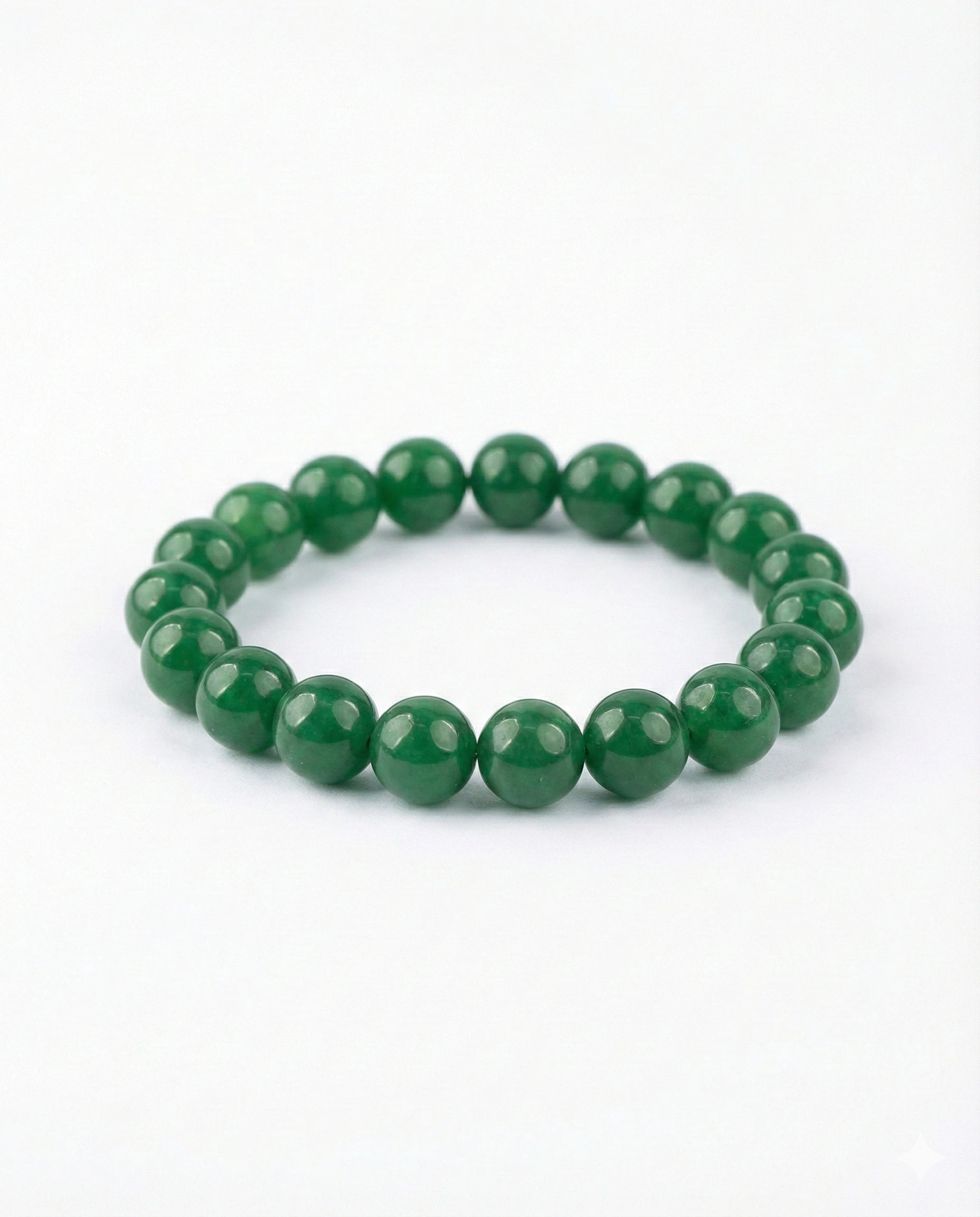 Attract luck and prosperity with this Natural Green Jade beaded bracelet. Handcrafted with premium 8mm green gemstones for harmony and abundance.