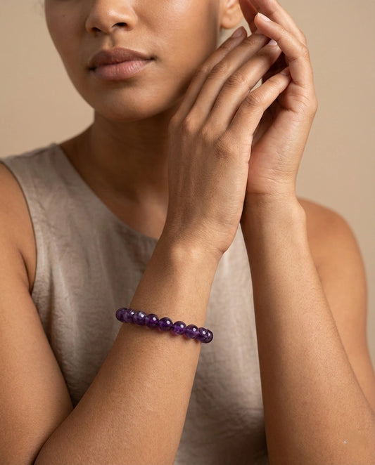 Amethyst Beaded Bracelet