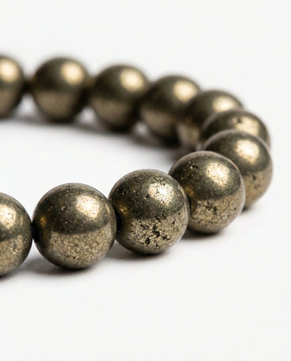 Pyrite Beaded Bracelet