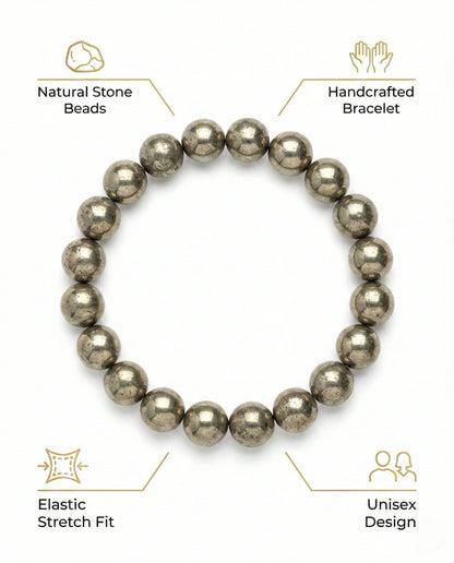 Pyrite Beaded Bracelet