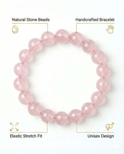 Rose Quartz Beaded Bracelet