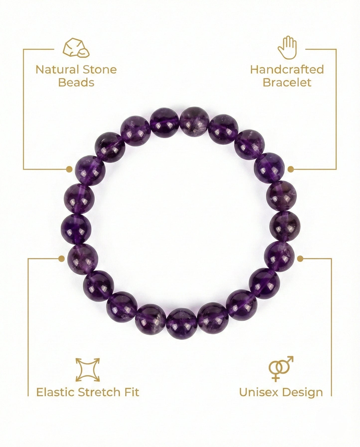 Amethyst Beaded Bracelet