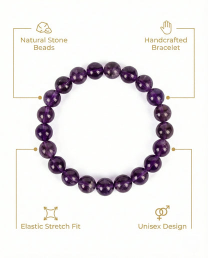 Amethyst Beaded Bracelet