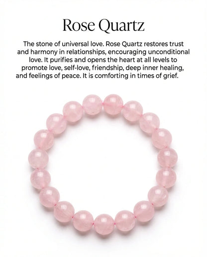 Rose Quartz Beaded Bracelet