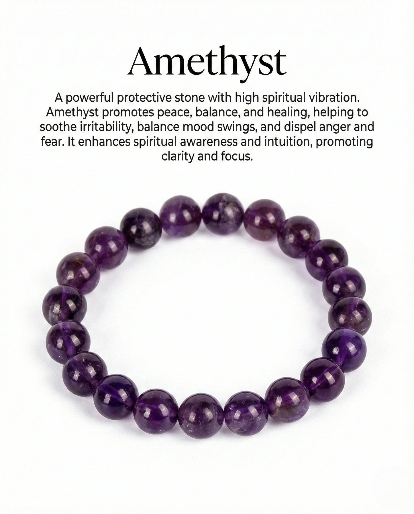 Amethyst Beaded Bracelet