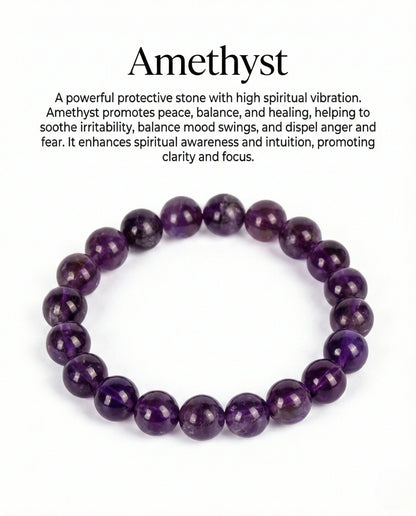 Amethyst Beaded Bracelet