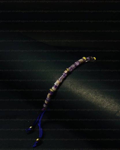 Natural Amethyst Braided Bracelet – Handmade Healing Crystal for Calmness, Protection & Positive Energy