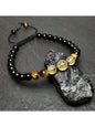 Black&Yellow Stone Bond Bracelet for men's Fashion & style
