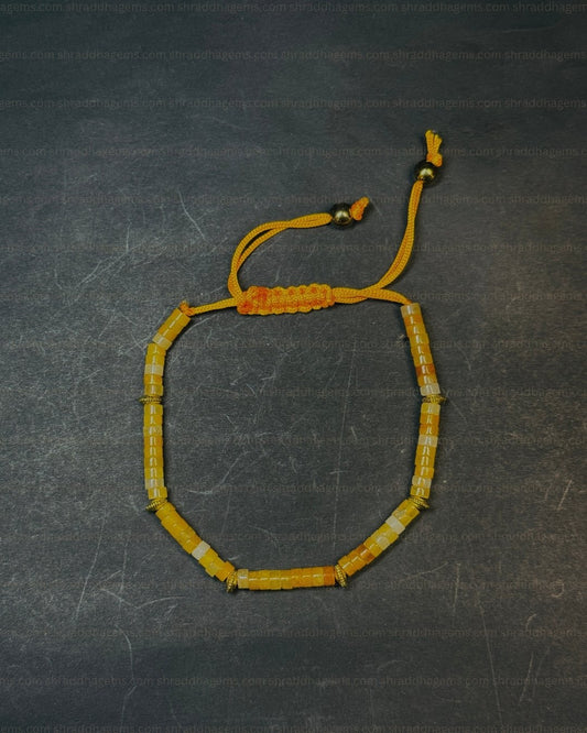 Natural Citrine Braided Bracelet – Handmade Crystal for Wealth, Success, Prosperity & Confidence