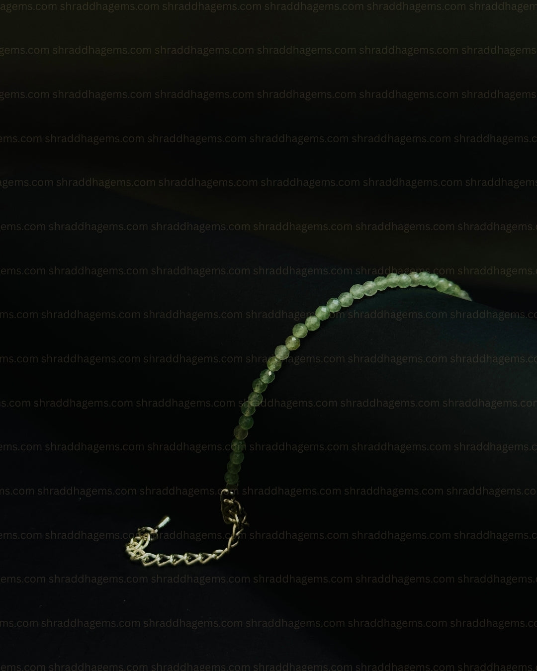 Natural Green Aventurine Anklet | Genuine Crystal for Luck & Abundance