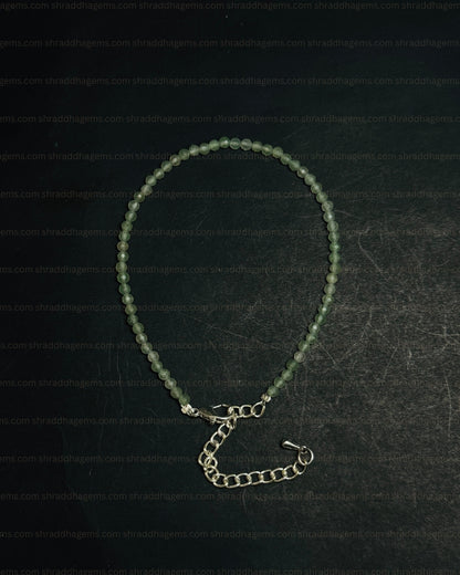 Natural Green Aventurine Anklet | Genuine Crystal for Luck & Abundance
