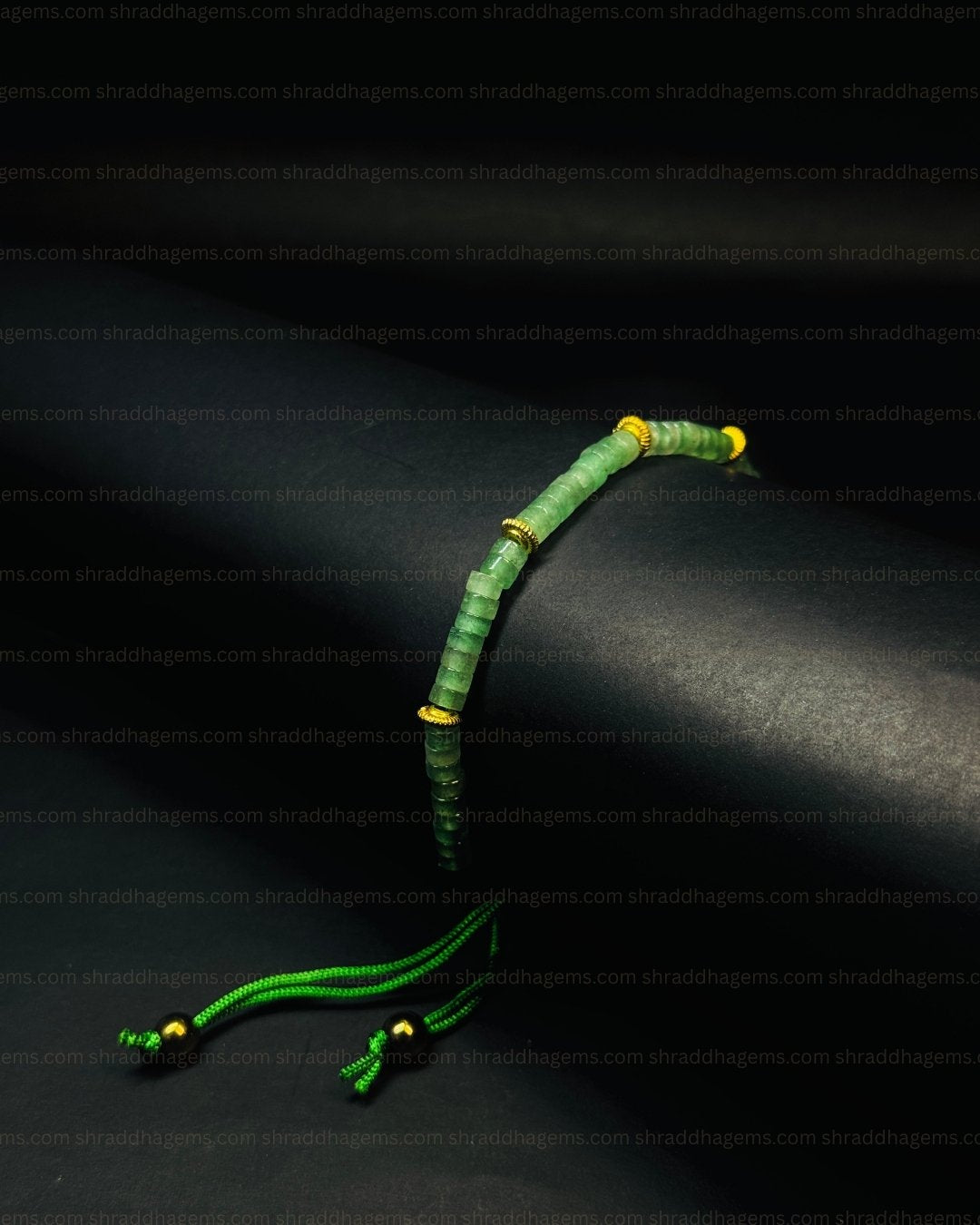 Natural Green Aventurine Braided Bracelet – Crystal for Luck, Prosperity, Healing & Heart Chakra Balance