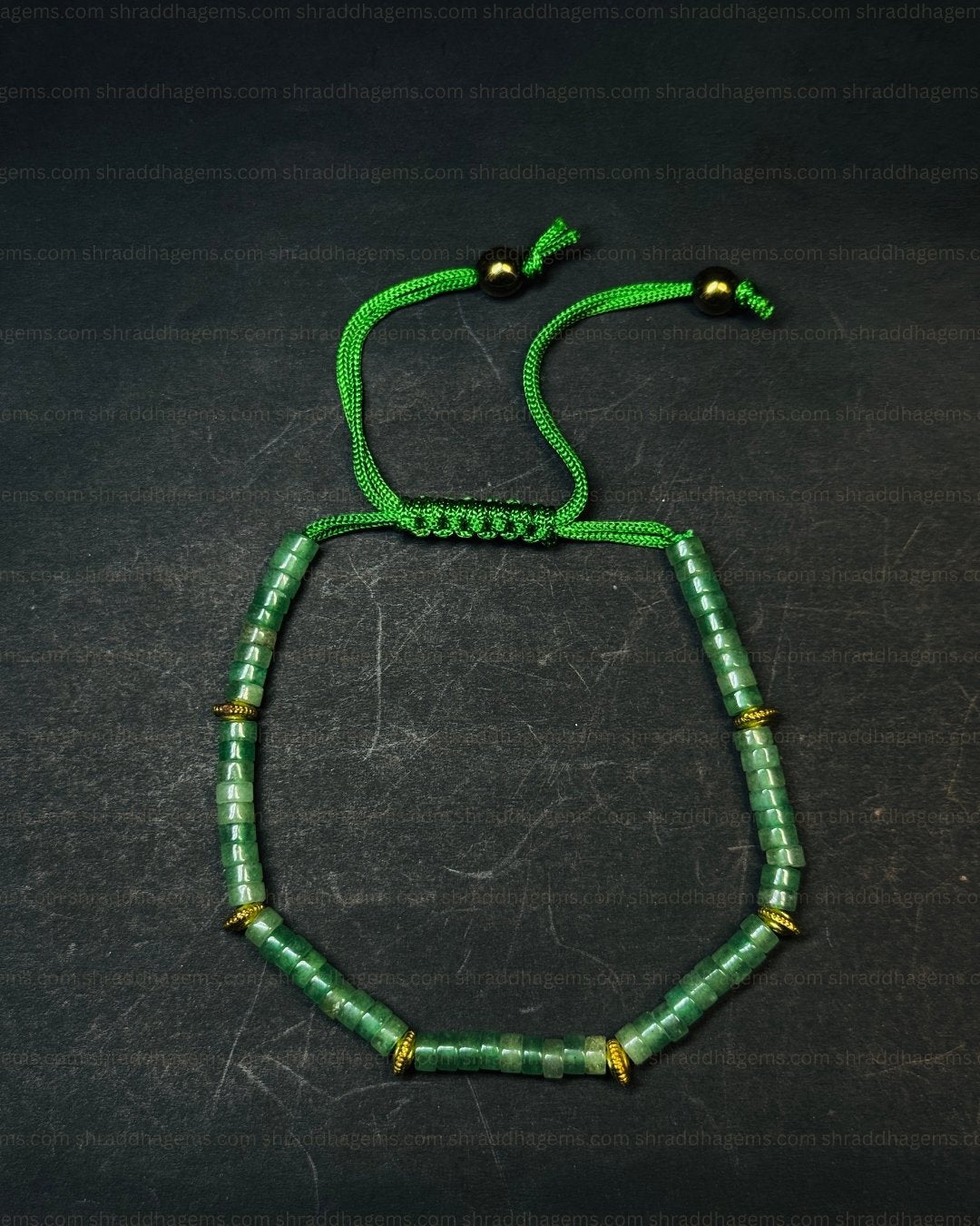 Natural Green Aventurine Braided Bracelet – Crystal for Luck, Prosperity, Healing & Heart Chakra Balance