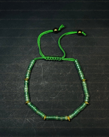 Natural Green Aventurine Braided Bracelet – Crystal for Luck, Prosperity, Healing & Heart Chakra Balance