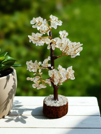 Clear Quartz Stone Tree For Home Decor
