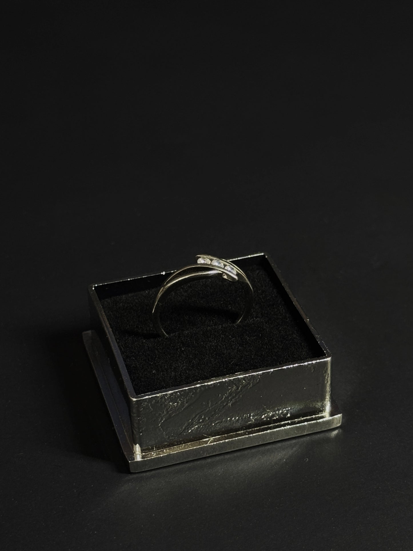 Natural White Topaz Two-Stone Ring – 925 Sterling Silver Bypass Promise Ring | Toi et Moi Style