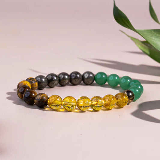 Money Magnet Bracelet | Natural Crystal Beads for Wealth, Success & Abundance