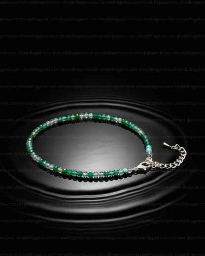 Natural Jade Anklet | Genuine Crystal for Good Luck & Prosperity