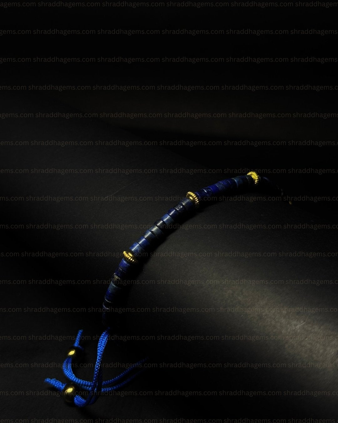 Lapis Lazuli Healing Bracelet – Royal Blue Crystal Braided Bracelet for Wisdom, Confidence & Luck