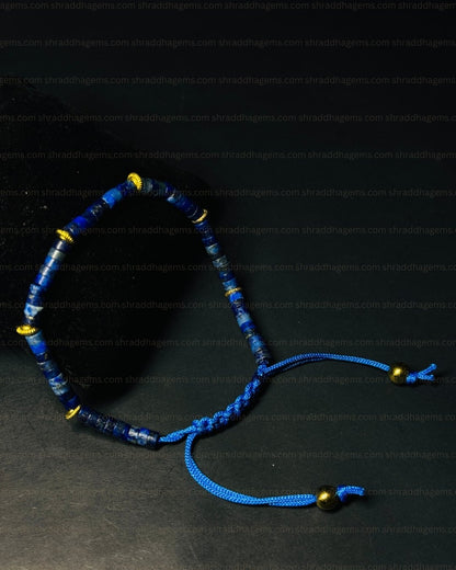 Lapis Lazuli Healing Bracelet – Royal Blue Crystal Braided Bracelet for Wisdom, Confidence & Luck