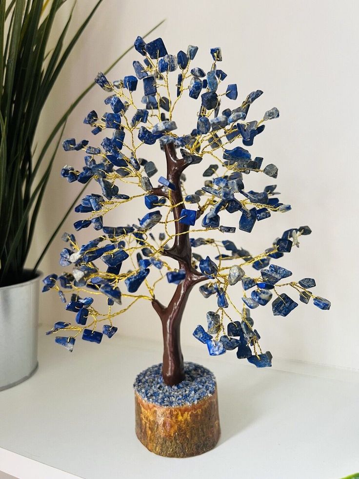 Blue Stone Tree For Home Decor