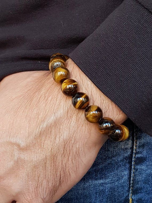 Black&Yellow Stone Bracelet for men's Fashion & style