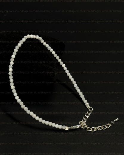 Natural Moonstone Anklet | Genuine Crystal for New Beginnings & Intuition