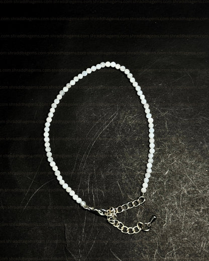 Natural Moonstone Anklet | Genuine Crystal for New Beginnings & Intuition