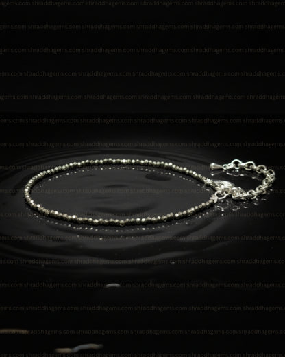 Natural Pyrite Anklet | Genuine Stone of Wealth & Success