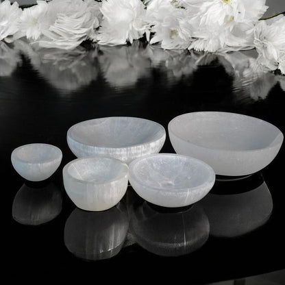 Buy Selenite Bowl for Crystal Cleansing & Charging for High-Vibration Energy Selenite