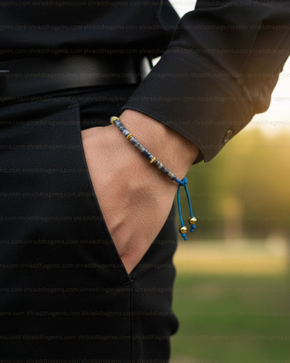 Natural Hand-Braided Sodalite Crystal Bracelet for Men & Women – Calming Energy, Communication & Throat Chakra Balance