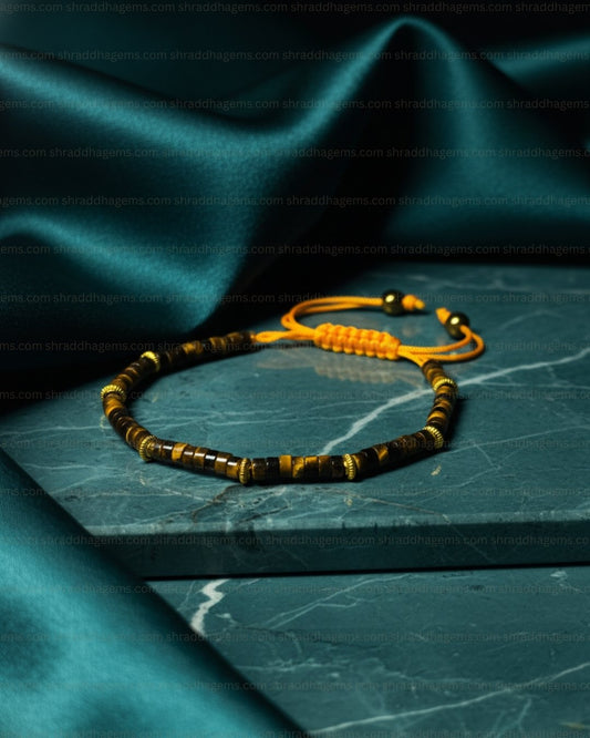 Tiger’s Eye Healing Bracelet – Courage, Confidence & Protection Braided Crystal for Success