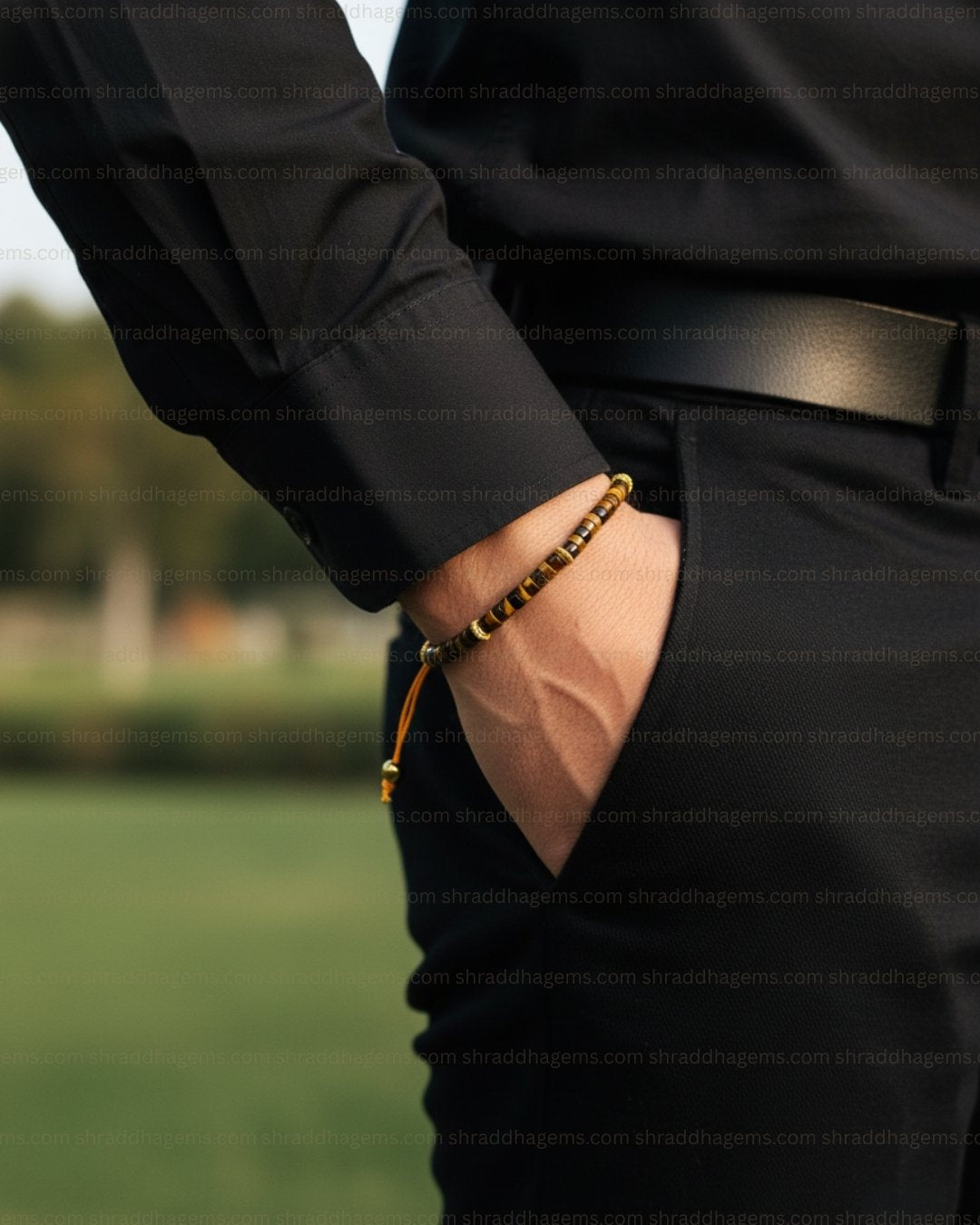 Tiger’s Eye Healing Bracelet – Courage, Confidence & Protection Braided Crystal for Success