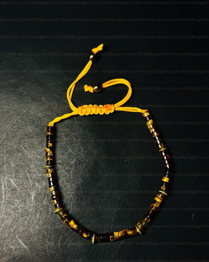 Tiger’s Eye Healing Bracelet – Courage, Confidence & Protection Braided Crystal for Success