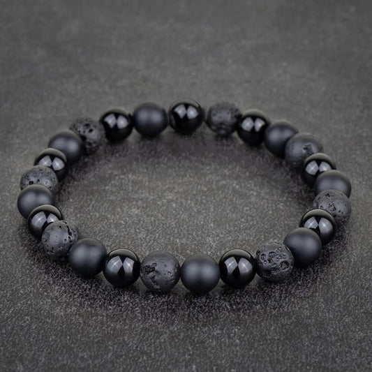 Black Stone Bracelet for men's Fashion & style