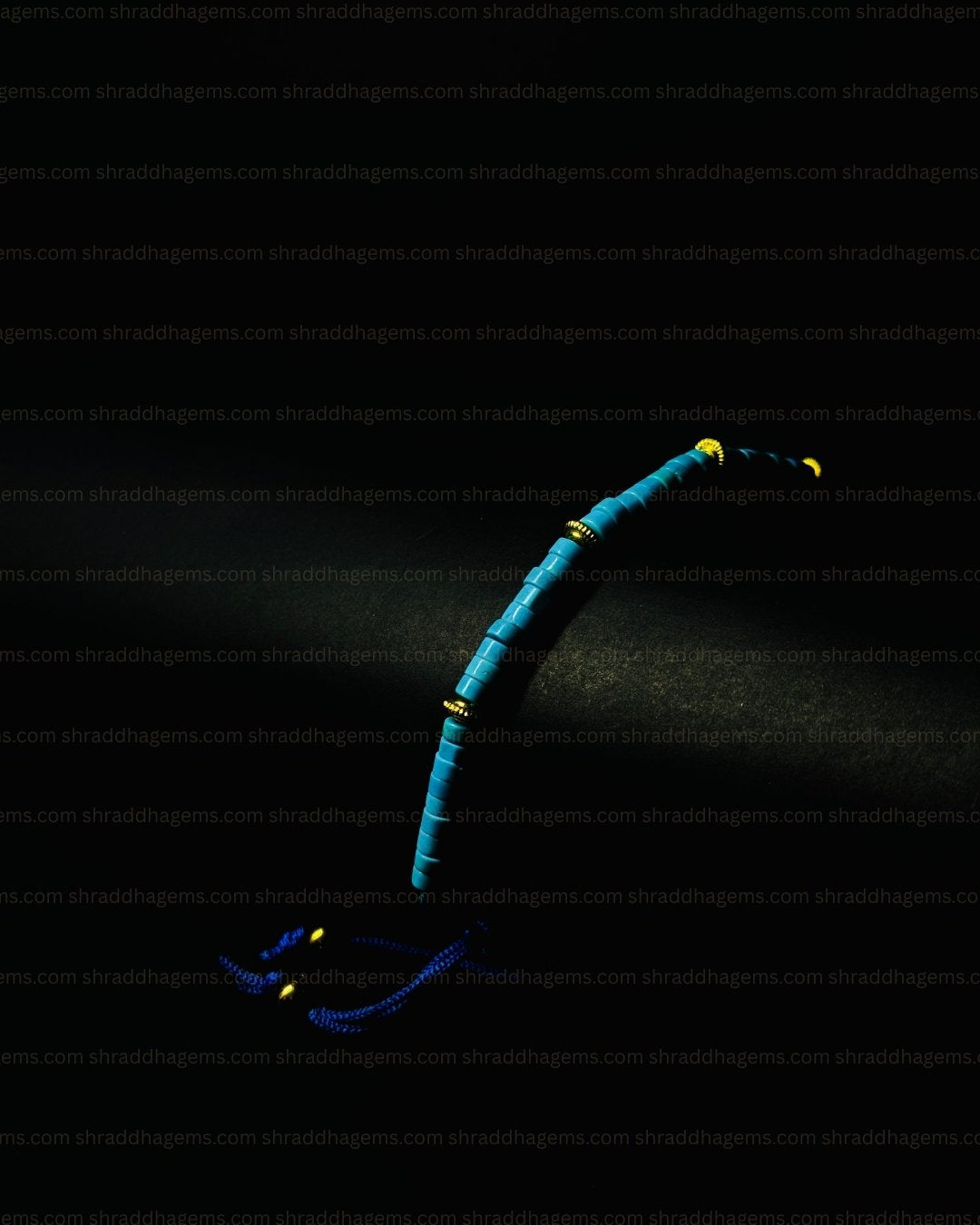 Natural Turquoise Crystal Braided Bracelet – Healing Stone Jewelry for Peace, Protection & Confidence